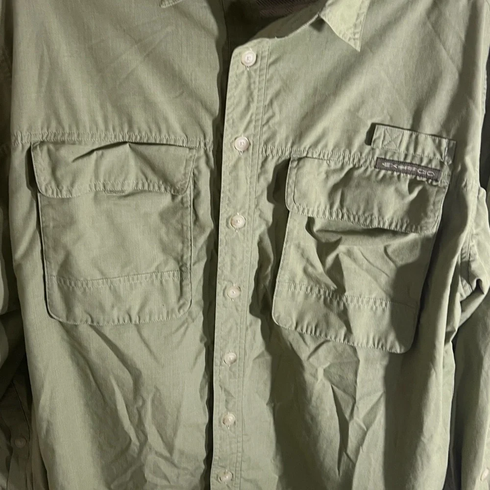 Exofficio men’s buzz off Sz M Lightweight Button-Front Shirt outdoors hiking